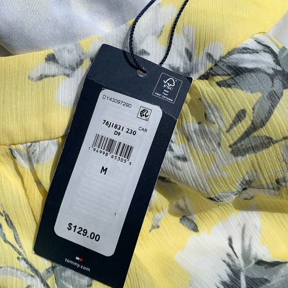 🥰🥰🥰Tommy Hilfiger Victoria Floral Chiffon Belted Midi Dress size M - Picture 6 of 6